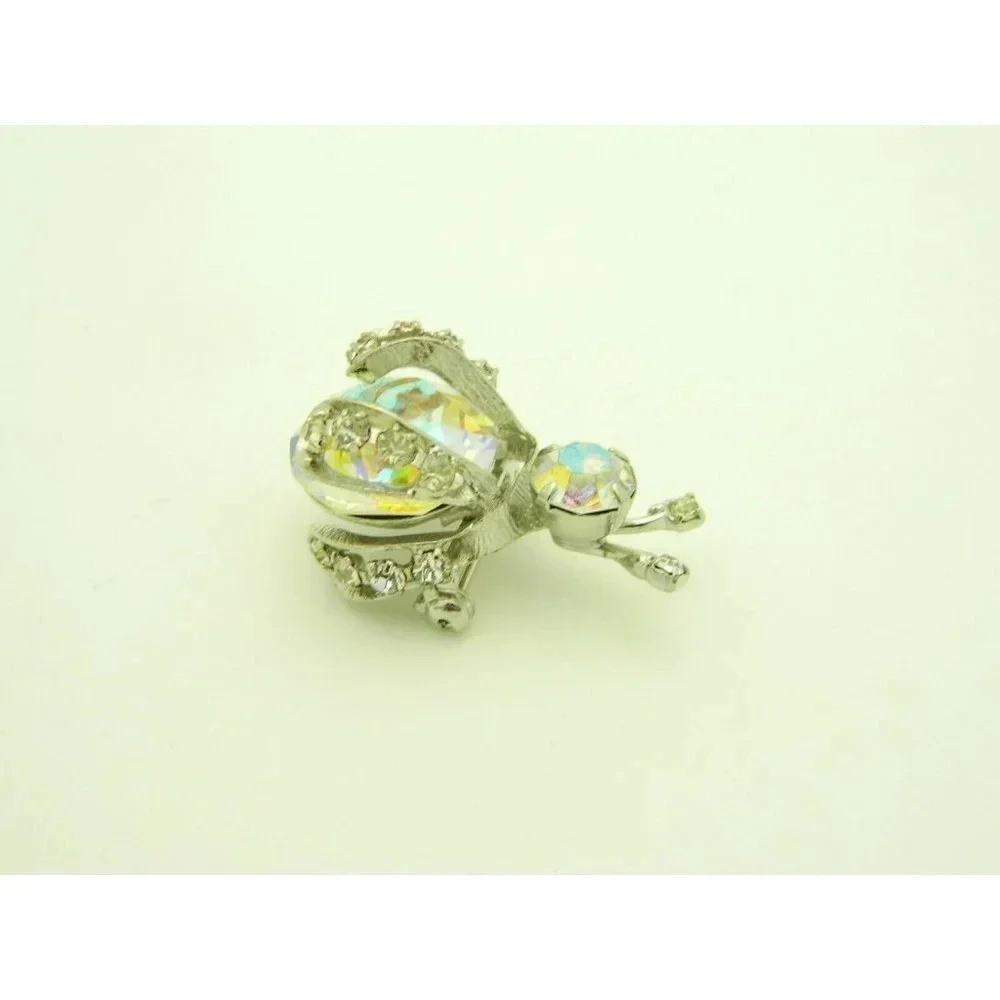 Unsigned JOSEPH WARNER AB Crystal Brooch BEETLE LA